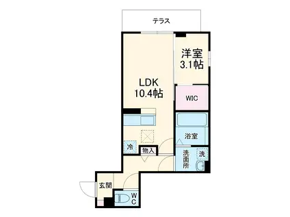 シャルム A(1LDK/2階)の間取り写真