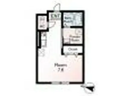 MQUARTO金町Ⅱ(ワンルーム/2階)の間取り写真