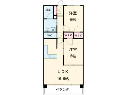 センチュリー宇都宮 弐番館(2LDK/3階)の間取り写真