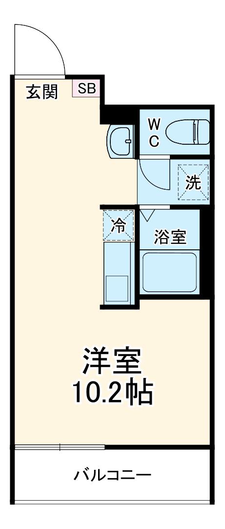 MQUARTO矢部(ワンルーム/3階)の間取り写真