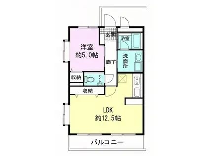 レアールマンション茜(1LDK/1階)の間取り写真