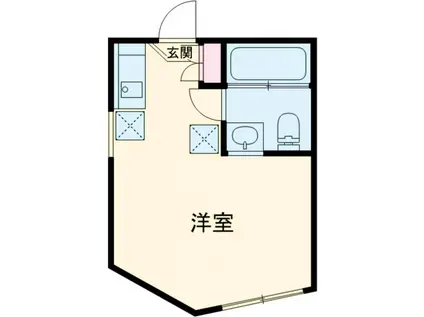 ナイスリッジ野方(ワンルーム/1階)の間取り写真
