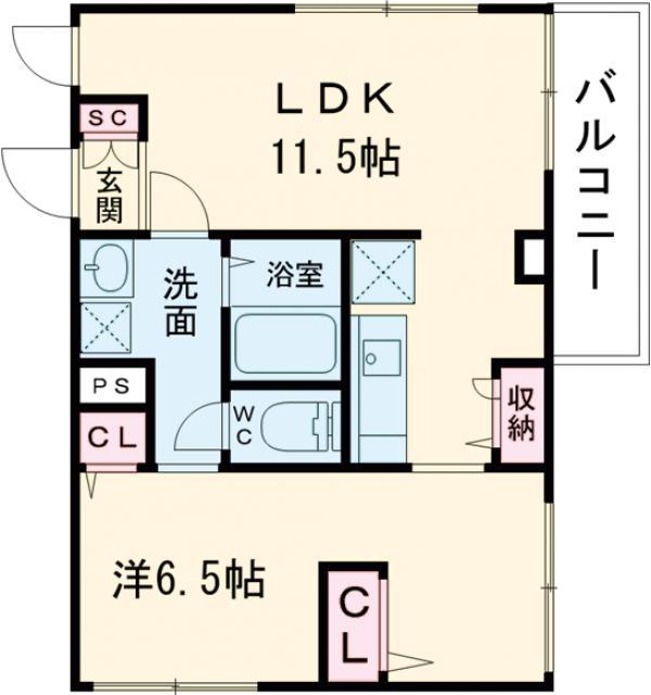 ASTILE三軒茶屋Ⅳ(1LDK/3階)の間取り写真