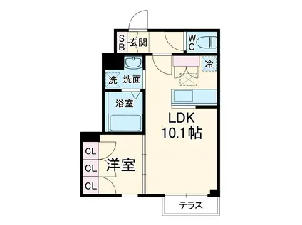 VIELL(1LDK/1階)の間取り写真