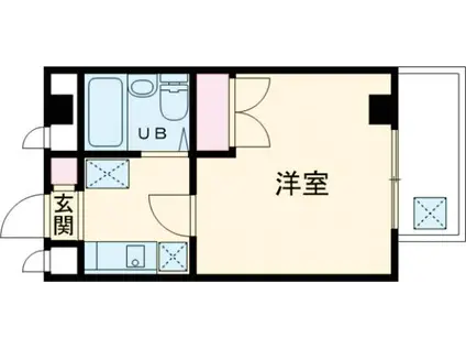 エトーレ武蔵関(1K/4階)の間取り写真