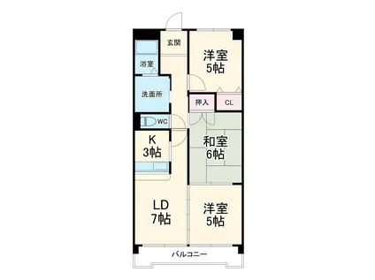 エポック篭山(3DK/2階)の間取り写真