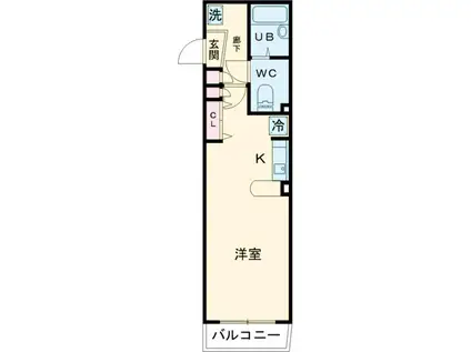 ロアール早稲田(ワンルーム/1階)の間取り写真