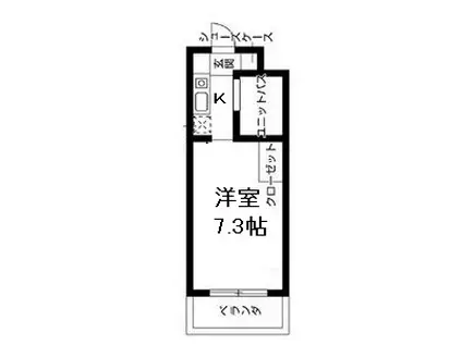 リッシュ・ラフォーレ(1K/4階)の間取り写真