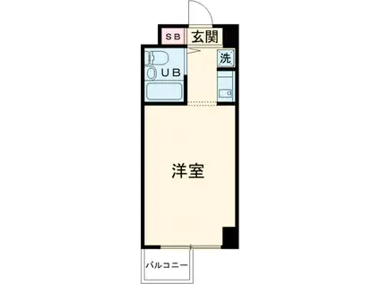 スカイコートお花茶屋第2(ワンルーム/2階)の間取り写真