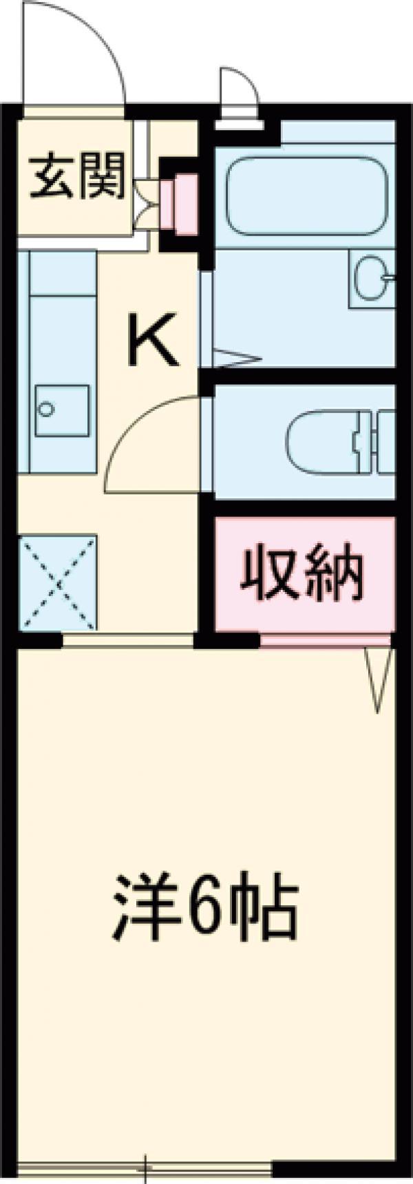 カーサ阿見(1K/1階)の間取り写真
