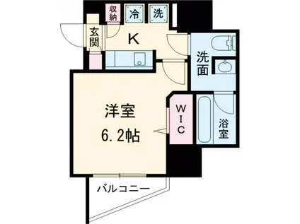 リテラス渋谷笹塚(1K/13階)の間取り写真