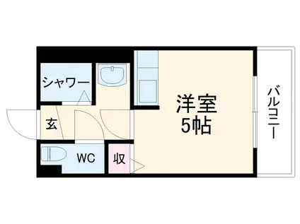 GROOVE待兼山(ワンルーム/2階)の間取り写真