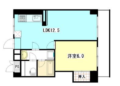 ダウンタウンソーホー(1LDK/2階)の間取り写真