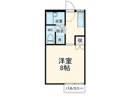 ハイツひまわり(1K/2階)の間取り写真