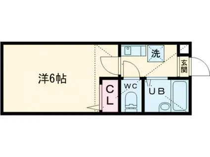 シャンテ新小岩(1K/3階)の間取り写真