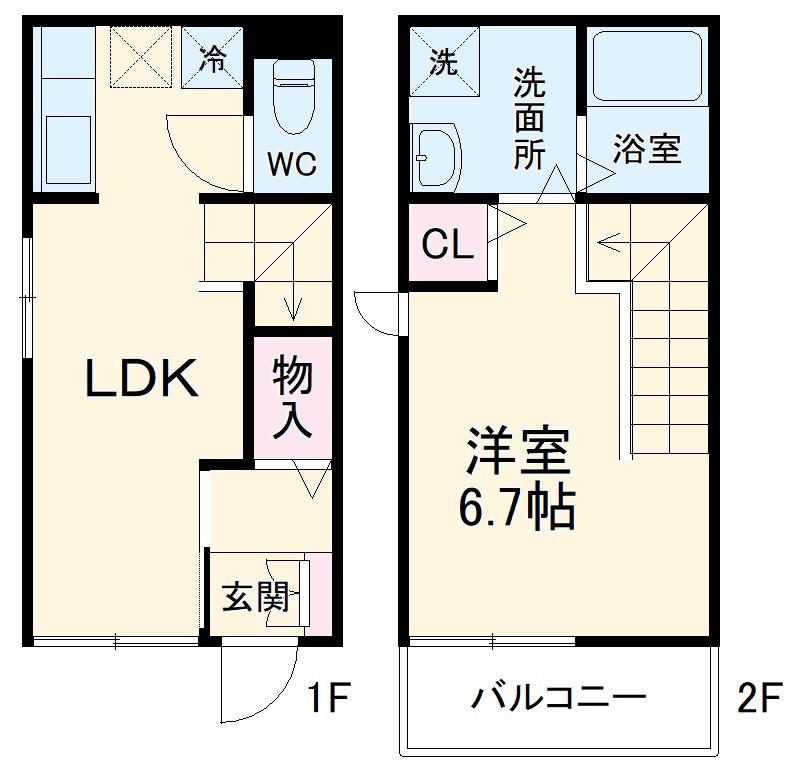 アレアセントロ(1LDK/1階)の間取り写真