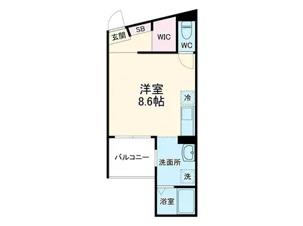 シーンプラス小田急相模原イースト(ワンルーム/3階)の間取り写真