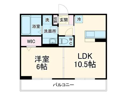 エターナル武田(1LDK/2階)の間取り写真