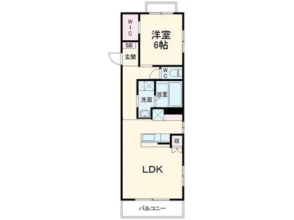 メイプルアネックス(1LDK/4階)の間取り写真