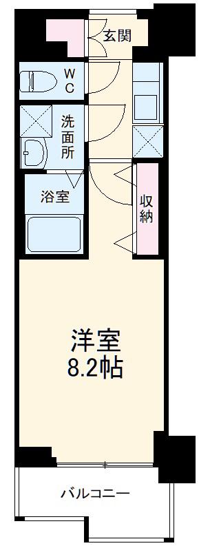 エステムプラザ横濱関内(1K/3階)の間取り写真