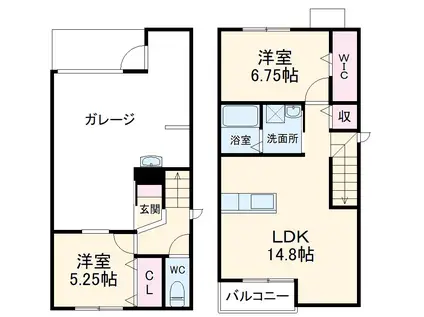 ＳＳウイング(2LDK)の間取り写真