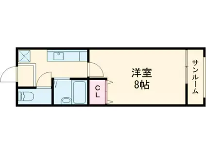 富士マンション(1K/2階)の間取り写真