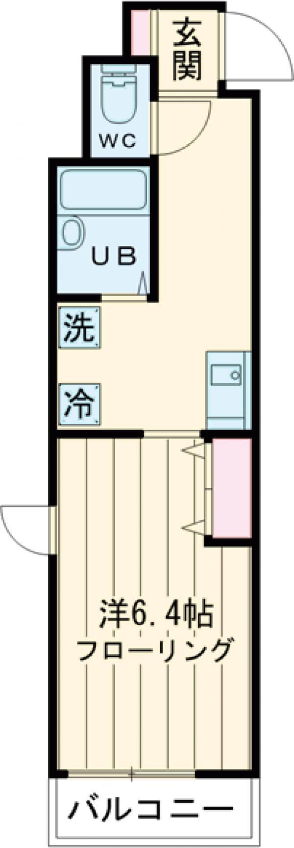シンフォニー池袋(ワンルーム/1階)の間取り写真