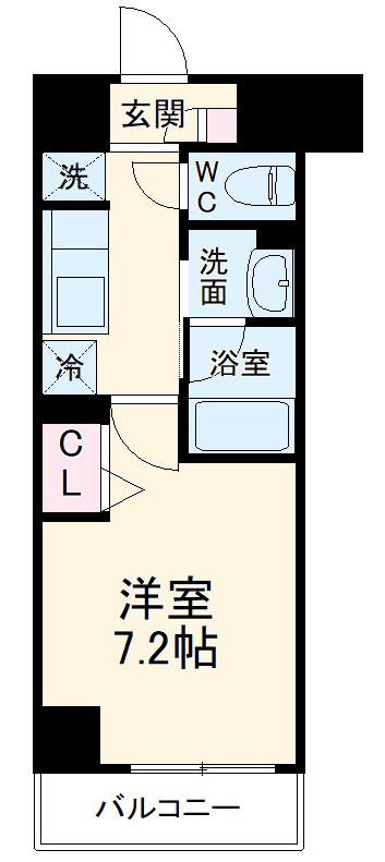 ALBA.BLD(1K/2階)の間取り写真