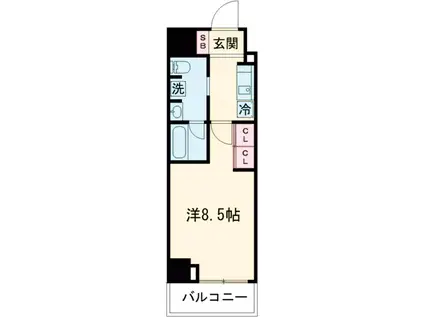 アジールコート雪が谷大塚(1K/2階)の間取り写真