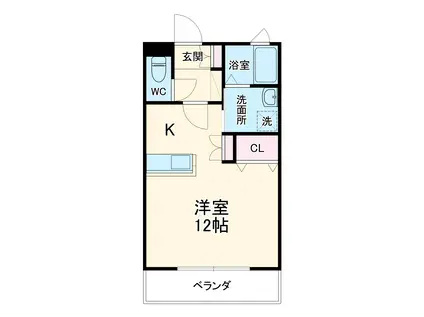 シャルム(ワンルーム/1階)の間取り写真