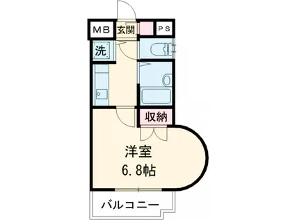 サンハイム高井戸Ⅱ(1K/3階)の間取り写真