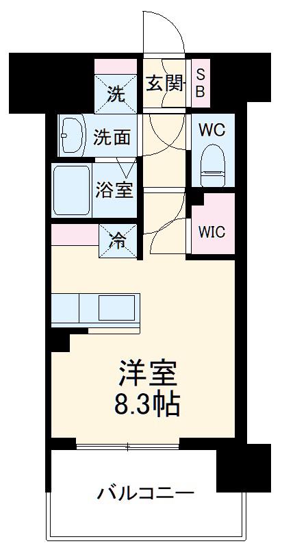 ルーエ今池(ワンルーム/12階)の間取り写真