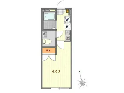 ラクシュミーKIKUNA(1K/1階)の間取り写真