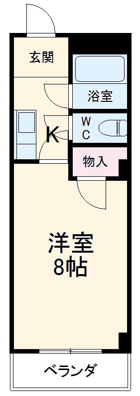 クールソレイユTOHRU(1K/4階)の間取り写真