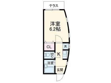 イースタンパレス横須賀中央(1K/1階)の間取り写真