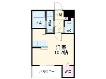 リュエルブラン(ワンルーム/5階)の間取り写真