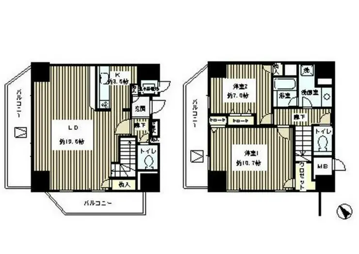 トレステージ目黒 17階階 間取り