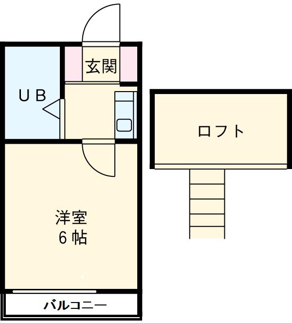 ボヌール絆Ⅱ(1K/2階)の間取り写真