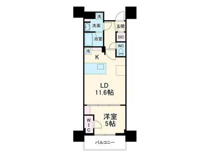アーバネックス梅田中崎町(1LDK/2階)の間取り写真