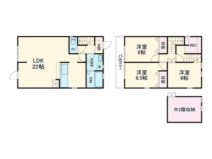 東海道本線 浜松駅 バス乗車時間：35分 二里山橋バス停で下車 徒歩3分 3階建 築10年(3LDK)の間取り写真