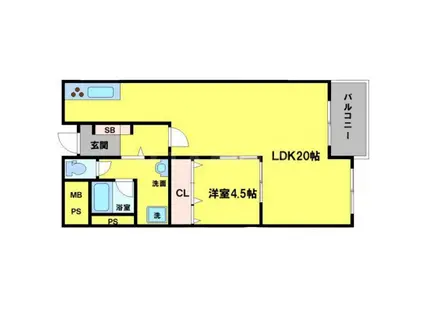 千里坂ノ木ハイツ(1LDK/2階)の間取り写真