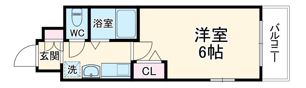 エスリード東梅田(1K/5階)の間取り写真