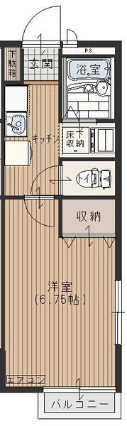 エルフォンテーヌ(1K/1階)の間取り写真