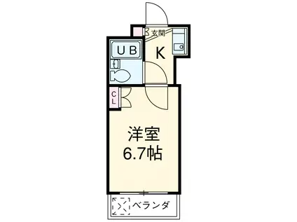メゾンS(1K/2階)の間取り写真