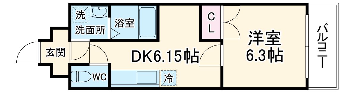 FACTORY-N(1DK/3階)の間取り写真