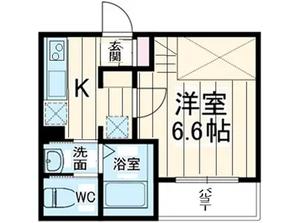 ウィンドテラス八千代台西(1K/1階)の間取り写真