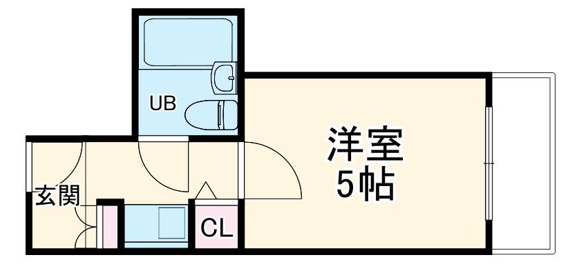 アイティー千里山(1K/2階)の間取り写真