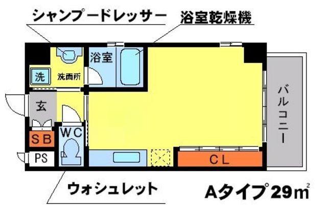 PETIT VERT千里(ワンルーム/4階)の間取り写真