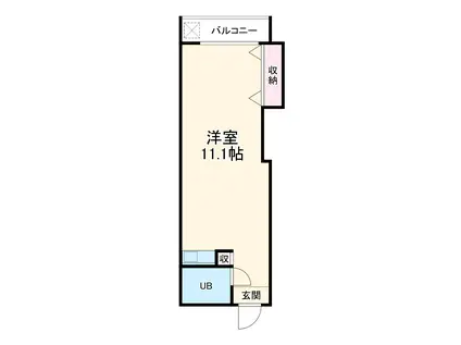 セリバテール山田南(ワンルーム/3階)の間取り写真