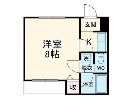 フォレストヴィラ(1K/2階)の間取り写真